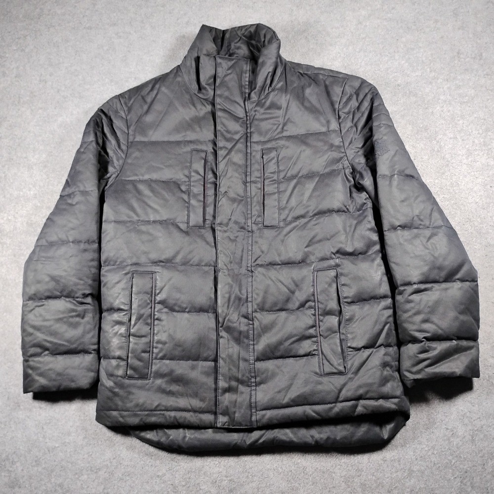 Zadig & Voltaire L Mens Military Jacket Puffer Down Coat Dark Gray Wolf Logo